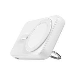 Joyroom Powerbank bezprzewodowy 10000mAh Joyroom JR-W050 20W MagSafe z ringiem i podstawką - biały