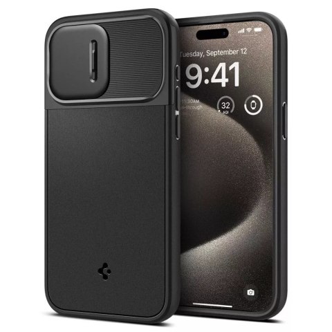 Spigen Etui Spigen Optik Armor Mag MagSafe do Apple iPhone 15 Pro Max Black Spigen Etui Spigen Optik Armor Mag MagSafe do Apple iPhone 15 Pro Max Black