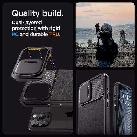 Spigen Etui Spigen Optik Armor Mag MagSafe do Apple iPhone 15 Pro Max Black Spigen Etui Spigen Optik Armor Mag MagSafe do Apple iPhone 15 Pro Max Black