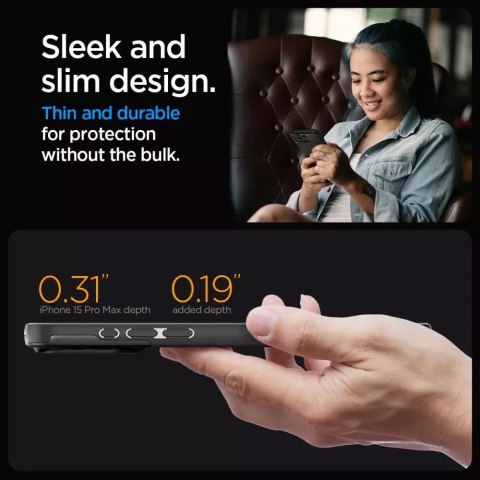 Spigen Etui Spigen Optik Armor Mag MagSafe do Apple iPhone 15 Pro Max Black Spigen Etui Spigen Optik Armor Mag MagSafe do Apple iPhone 15 Pro Max Black