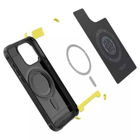 Spigen Etui Spigen Rugged Armor Mag Magsafe do Apple iPhone 15 Pro Matte Black Spigen Etui Spigen Rugged Armor Mag Magsafe do Apple iPhone 15 Pro Matte Black
