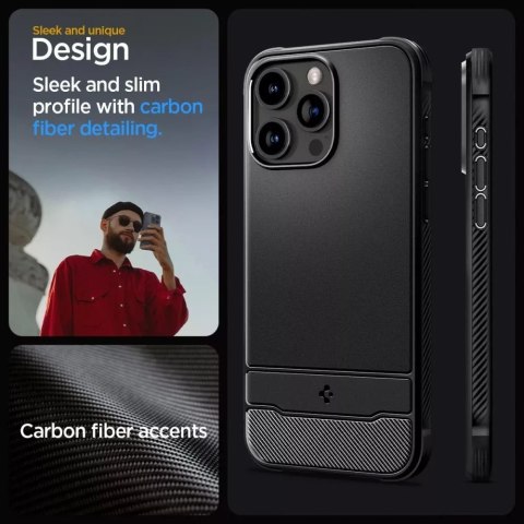 Spigen Etui Spigen Rugged Armor Mag Magsafe do Apple iPhone 15 Pro Matte Black Spigen Etui Spigen Rugged Armor Mag Magsafe do Apple iPhone 15 Pro Matte Black