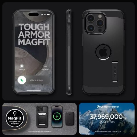 Spigen Etui Spigen Tough Armor Mag MagSafe do Apple iPhone 15 Pro Max Black Spigen Etui Spigen Tough Armor Mag MagSafe do Apple iPhone 15 Pro Max Black