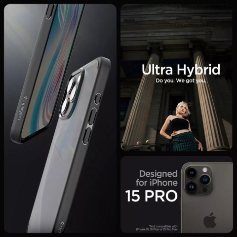 Spigen Etui Spigen Ultra Hybrid do Apple iPhone 15 Pro Frost Black Spigen Etui Spigen Ultra Hybrid do Apple iPhone 15 Pro Frost Black