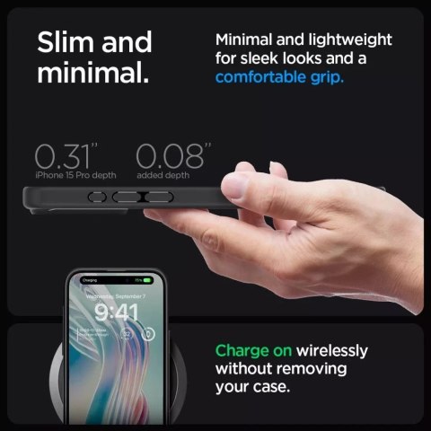 Spigen Etui Spigen Ultra Hybrid do Apple iPhone 15 Pro Frost Black Spigen Etui Spigen Ultra Hybrid do Apple iPhone 15 Pro Frost Black