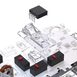 Dareu Bezprzewodowa mysz gamingowa + stacja ładująca Dareu A955 RGB 400-12000 DPI (biała)