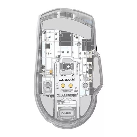 Dareu Bezprzewodowa mysz gamingowa + stacja ładująca Dareu A955 RGB 400-12000 DPI (biała) Dareu Bezprzewodowa mysz gamingowa + stacja ładująca Dareu A955 RGB 400-12000 DPI (biała)