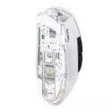 Dareu Bezprzewodowa mysz gamingowa + stacja ładująca Dareu A955 RGB 400-12000 DPI (biała)