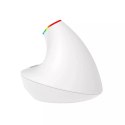 Delux Bezprzewodowa mysz pionowa Delux M618C 2.4G 1600DPI RGB (biała)