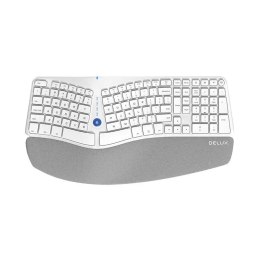 Delux Ergonomiczna klawiatura bezprzewodowa Delux GM901D BT+2.4G (biała)