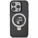 Karl Lagerfeld Etui Karl Lagerfeld KLHMP15XHMRSKCK iPhone 15 Pro Max 6.7" czarny/black hardcase Ring Stand Karl&Choupettte MagSafe