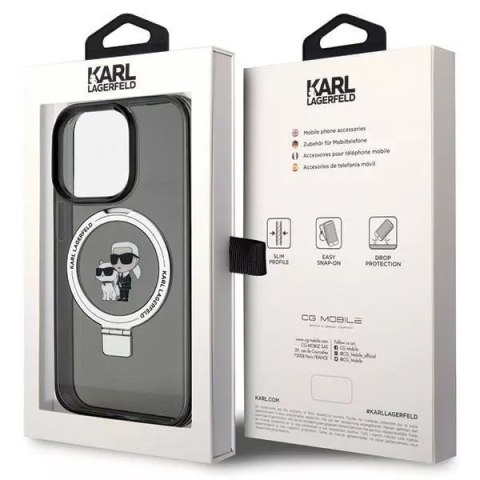 Karl Lagerfeld Etui Karl Lagerfeld KLHMP15XHMRSKCK iPhone 15 Pro Max 6.7" czarny/black hardcase Ring Stand Karl&Choupettte MagSafe Karl Lagerfeld Etui Karl Lagerfeld KLHMP15XHMRSKCK iPhone 15 Pro Max 6.7" czarny/black hardcase Ring Stand Karl&Choupettte MagSafe