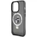 Karl Lagerfeld Etui Karl Lagerfeld KLHMP15XHMRSKCK iPhone 15 Pro Max 6.7" czarny/black hardcase Ring Stand Karl&Choupettte MagSafe