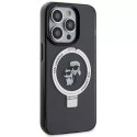 Karl Lagerfeld Etui Karl Lagerfeld KLHMP15XHMRSKCK iPhone 15 Pro Max 6.7" czarny/black hardcase Ring Stand Karl&Choupettte MagSafe