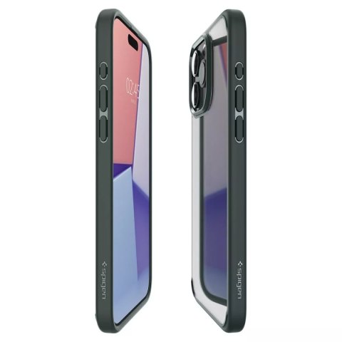 Spigen Etui Spigen Ultra Hybrid do iPhone 15 Pro Max - ciemnozielone Spigen Etui Spigen Ultra Hybrid do iPhone 15 Pro Max - ciemnozielone