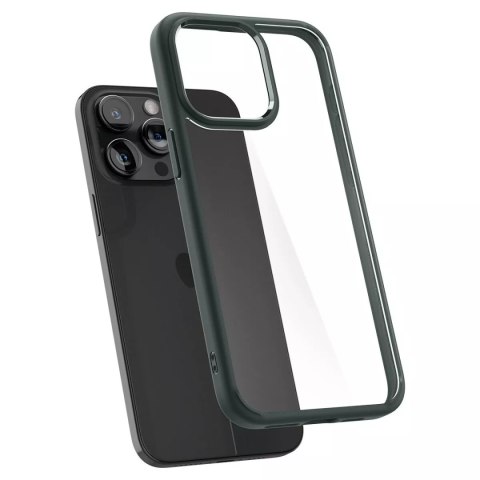 Spigen Etui Spigen Ultra Hybrid do iPhone 15 Pro Max - ciemnozielone Spigen Etui Spigen Ultra Hybrid do iPhone 15 Pro Max - ciemnozielone