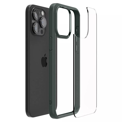 Spigen Etui Spigen Ultra Hybrid do iPhone 15 Pro Max - ciemnozielone Spigen Etui Spigen Ultra Hybrid do iPhone 15 Pro Max - ciemnozielone