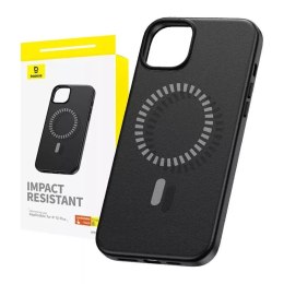 Baseus Magnetyczne Etui na telefon iPhone 15 Plus Baseus Fauxther Series (Czarne)