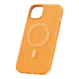 Baseus Magnetyczne Etui na telefon iPhone 15 Plus Baseus Fauxther Series (Pomarańczowe)