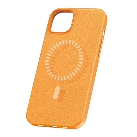 Baseus Magnetyczne Etui na telefon iPhone 15 Pro Max Baseus Fauxther Series (Pomarańczowe) Baseus Magnetyczne Etui na telefon iPhone 15 Pro Max Baseus Fauxther Series (Pomarańczowe)