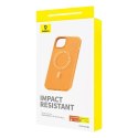 Baseus Magnetyczne Etui na telefon iPhone 15 Pro Max Baseus Fauxther Series (Pomarańczowe)