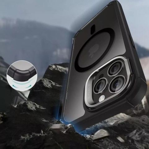 ESR Etui ESR Armor Tough Kickstand Halolock Magsafe do Apple iPhone 15 Pro Clear/Black ESR Etui ESR Armor Tough Kickstand Halolock Magsafe do Apple iPhone 15 Pro Clear/Black