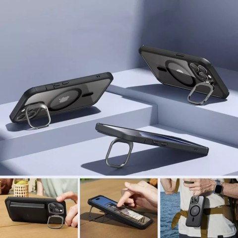 ESR Etui ESR Armor Tough Kickstand Halolock Magsafe do Apple iPhone 15 Pro Clear/Black ESR Etui ESR Armor Tough Kickstand Halolock Magsafe do Apple iPhone 15 Pro Clear/Black
