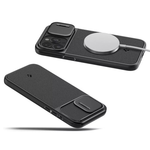Spigen Etui Spigen Optik Armor Mag Magsafe do Apple iPhone 15 Pro Black Spigen Etui Spigen Optik Armor Mag Magsafe do Apple iPhone 15 Pro Black