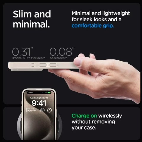 Spigen Etui Spigen Ultra Hybrid do Apple iPhone 15 Pro Natural Titanium Spigen Etui Spigen Ultra Hybrid do Apple iPhone 15 Pro Natural Titanium
