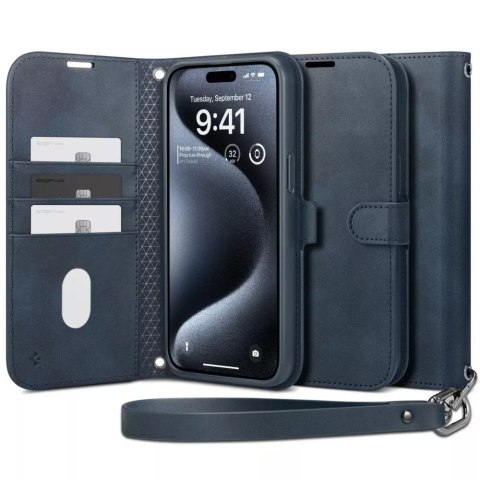 Spigen Etui Spigen Wallet "S" Pro do Apple iPhone 15 Pro Navy Spigen Etui Spigen Wallet "S" Pro do Apple iPhone 15 Pro Navy