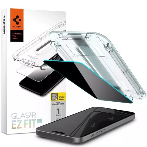 Spigen Szkło hartowane Spigen Glas.tR "Ez Fit" do Apple iPhone 15 / 16 Privacy Spigen Szkło hartowane Spigen Glas.tR "Ez Fit" do Apple iPhone 15 / 16 Privacy