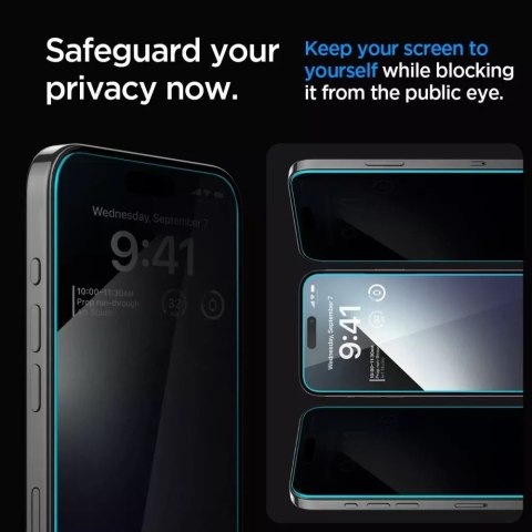 Spigen Szkło hartowane Spigen Glas.tR "Ez Fit" do Apple iPhone 15 / 16 Privacy Spigen Szkło hartowane Spigen Glas.tR "Ez Fit" do Apple iPhone 15 / 16 Privacy