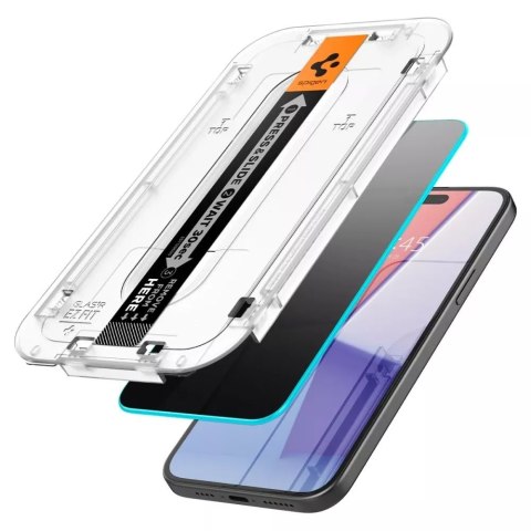 Spigen Szkło hartowane Spigen Glas.tR "Ez Fit" do Apple iPhone 15 / 16 Privacy Spigen Szkło hartowane Spigen Glas.tR "Ez Fit" do Apple iPhone 15 / 16 Privacy