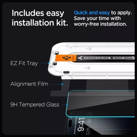 Spigen Szkło hartowane Spigen Glas.tR "Ez Fit" do Apple iPhone 15 / 16 Privacy Spigen Szkło hartowane Spigen Glas.tR "Ez Fit" do Apple iPhone 15 / 16 Privacy