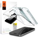 Spigen Szkło hartowane do iPhone 15 Plus / 16 Plus Spigen Glas.TR "EZ FIT" przezroczyste z czarną ramką na ekran telefonu