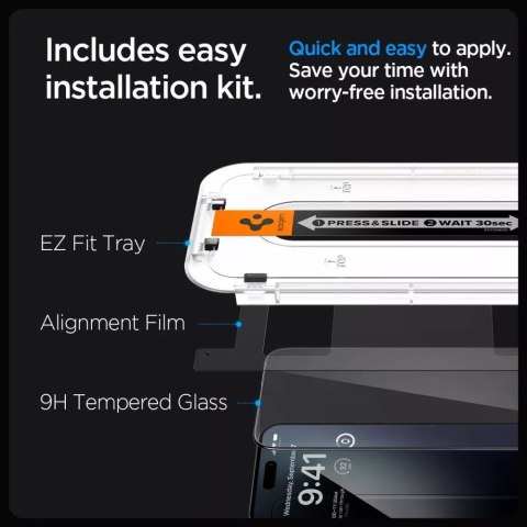 Spigen Szkło hartowane spigen glas.tr "ez fit" fc iphone 15 pro max black Spigen Szkło hartowane spigen glas.tr "ez fit" fc iphone 15 pro max black