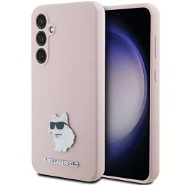 Karl Lagerfeld Etui Karl Lagerfeld KLHCS23FESMHCNPP do Samsung Galaxy S23 FE S711 różowy/pink Silicone Choupette Metal Pin