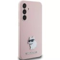Karl Lagerfeld Etui Karl Lagerfeld KLHCS23FESMHCNPP do Samsung Galaxy S23 FE S711 różowy/pink Silicone Choupette Metal Pin