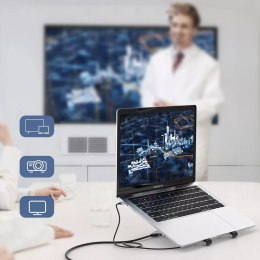Choetech Choetech podstawka stacja wielofunkcyjna 7w1 do laptopa PD/USB-C HDMI(4K/30Hz)/2xUSB-A/1xUSB-C/1xSD/1xTF czarny (HUB-M43)