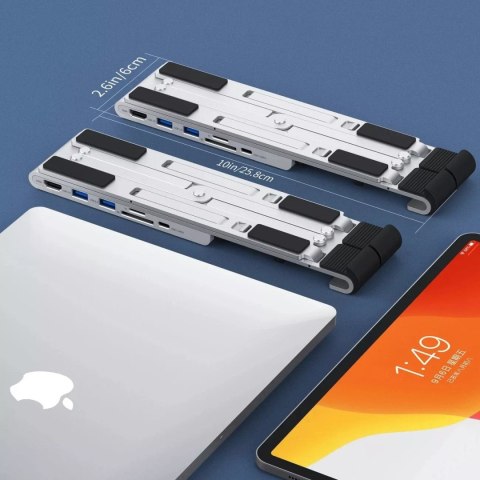 Choetech Choetech podstawka stacja wielofunkcyjna 7w1 do laptopa PD/USB-C HDMI(4K/30Hz)/2xUSB-A/1xUSB-C/1xSD/1xTF czarny (HUB-M43) Choetech Choetech podstawka stacja wielofunkcyjna 7w1 do laptopa PD/USB-C HDMI(4K/30Hz)/2xUSB-A/1xUSB-C/1xSD/1xTF czarny (HUB-M43)