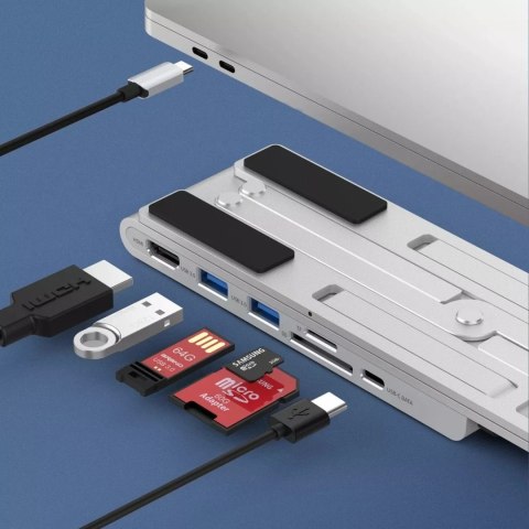 Choetech Choetech podstawka stacja wielofunkcyjna 7w1 do laptopa PD/USB-C HDMI(4K/30Hz)/2xUSB-A/1xUSB-C/1xSD/1xTF czarny (HUB-M43) Choetech Choetech podstawka stacja wielofunkcyjna 7w1 do laptopa PD/USB-C HDMI(4K/30Hz)/2xUSB-A/1xUSB-C/1xSD/1xTF czarny (HUB-M43)