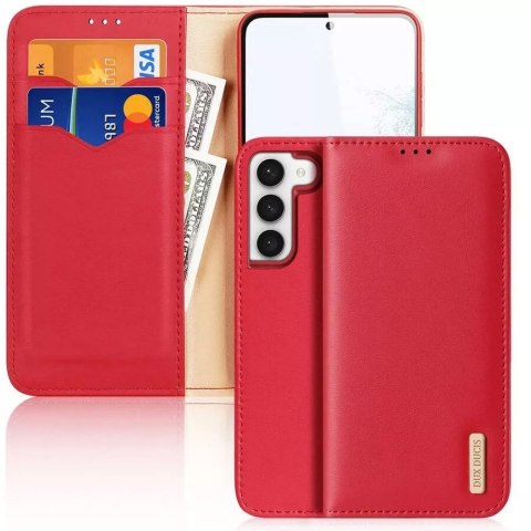 Dux Ducis Etui DUX DUCIS Hivo - skórzane etui portfelik do Samsung Galaxy S24 czerwone Dux Ducis Etui DUX DUCIS Hivo - skórzane etui portfelik do Samsung Galaxy S24 czerwone