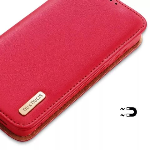 Dux Ducis Etui DUX DUCIS Hivo - skórzane etui portfelik do Samsung Galaxy S24 czerwone Dux Ducis Etui DUX DUCIS Hivo - skórzane etui portfelik do Samsung Galaxy S24 czerwone