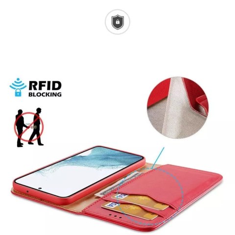 Dux Ducis Etui DUX DUCIS Hivo - skórzane etui portfelik do Samsung Galaxy S24 czerwone Dux Ducis Etui DUX DUCIS Hivo - skórzane etui portfelik do Samsung Galaxy S24 czerwone