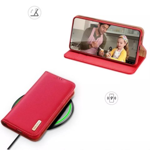 Dux Ducis Etui DUX DUCIS Hivo - skórzane etui portfelik do Samsung Galaxy S24 czerwone Dux Ducis Etui DUX DUCIS Hivo - skórzane etui portfelik do Samsung Galaxy S24 czerwone