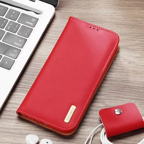 Dux Ducis Etui DUX DUCIS Hivo - skórzane etui portfelik do Samsung Galaxy S24 czerwone Dux Ducis Etui DUX DUCIS Hivo - skórzane etui portfelik do Samsung Galaxy S24 czerwone