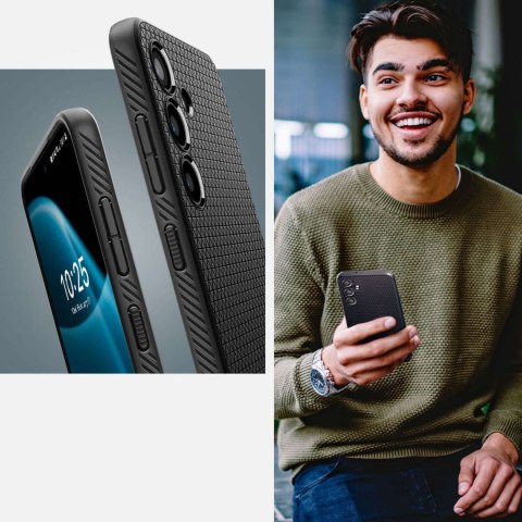 Spigen Etui do Samsung Galaxy S24+ Plus Spigen Liquid Air Case obudowa plecki czarne matowe Matte Black Spigen Etui do Samsung Galaxy S24+ Plus Spigen Liquid Air Case obudowa plecki czarne matowe Matte Black