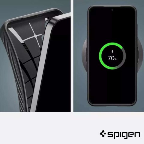 Spigen Etui do Samsung Galaxy S24+ Plus Spigen Liquid Air Case obudowa plecki czarne matowe Matte Black Spigen Etui do Samsung Galaxy S24+ Plus Spigen Liquid Air Case obudowa plecki czarne matowe Matte Black