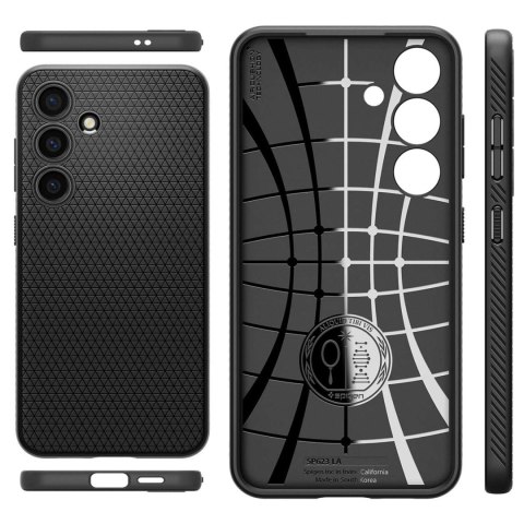 Spigen Etui do Samsung Galaxy S24+ Plus Spigen Liquid Air Case obudowa plecki czarne matowe Matte Black Spigen Etui do Samsung Galaxy S24+ Plus Spigen Liquid Air Case obudowa plecki czarne matowe Matte Black
