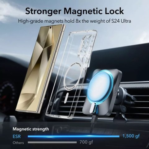 ESR Etui ESR CH Halolock Magsafe do Samsung Galaxy S24 Ultra Clear ESR Etui ESR CH Halolock Magsafe do Samsung Galaxy S24 Ultra Clear
